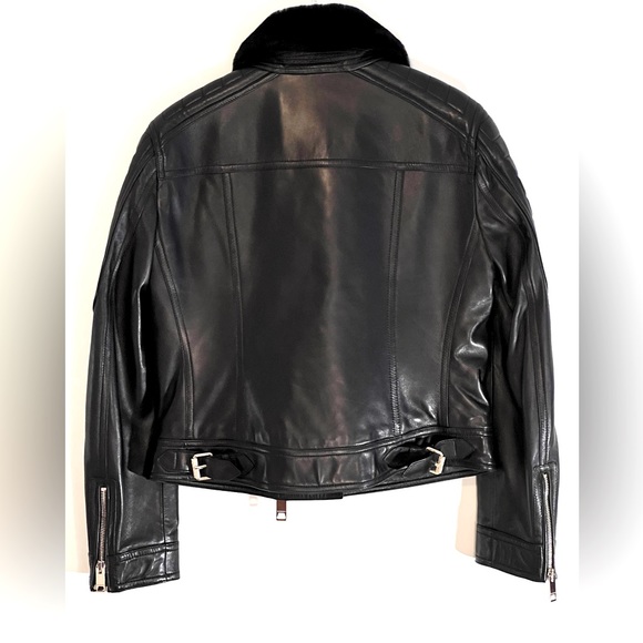 Burberry London Quilted Lambskin Leather Shearling Collar Jacket - Picture 4 of 11